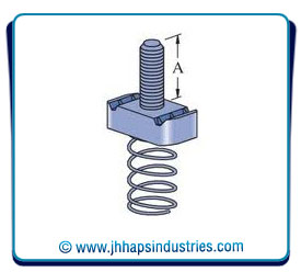 Unistrut Channel Stud Nut with Spring